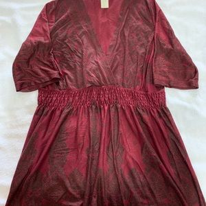 Maurice’s Burgundy and Black Tunic